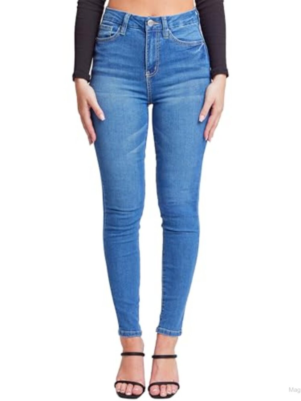 Curvy Fit High Rise Skinny Jeans Wannabettabutt Recycled Fibers